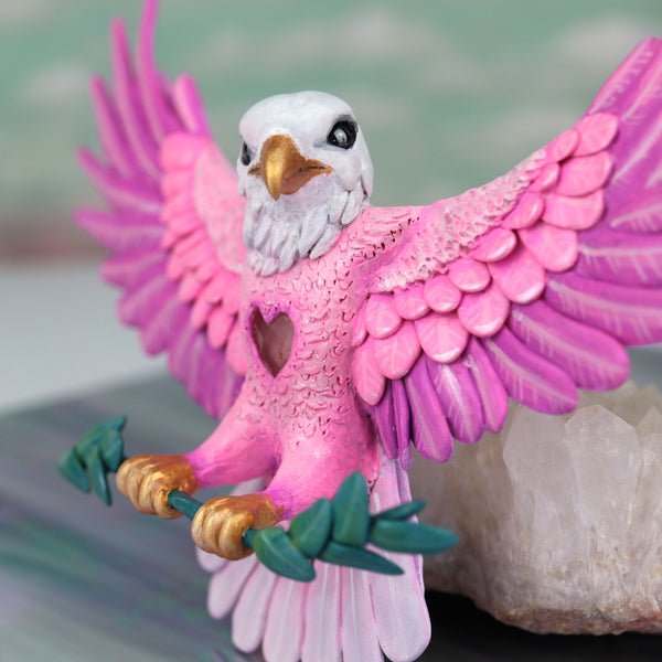 Pink Eagle Wall Figurine