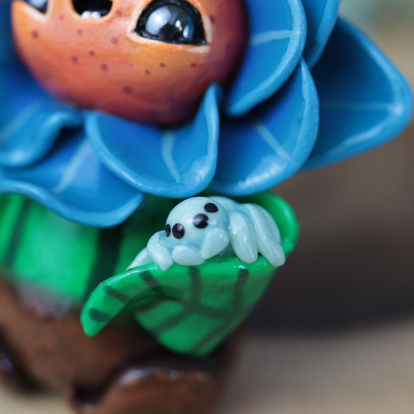 Happy Blue Flower Figurine
