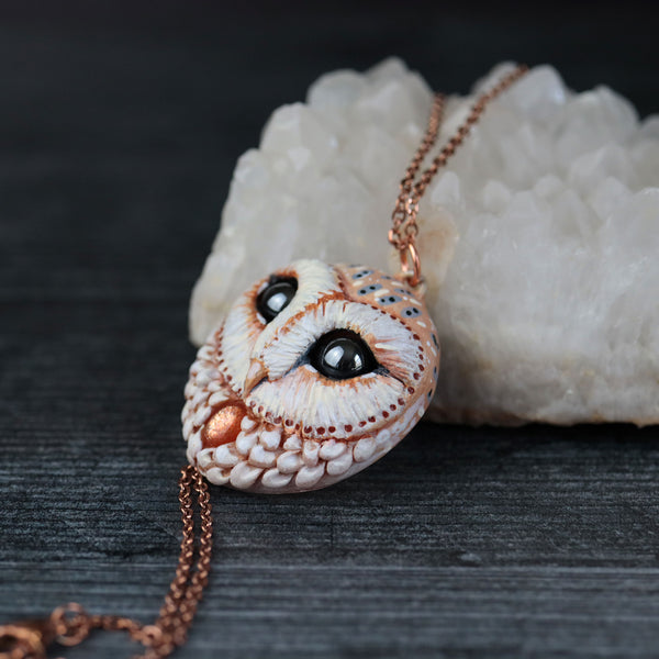RESERVED Moonstone Wolf Necklace and Sunstone Owl Necklace