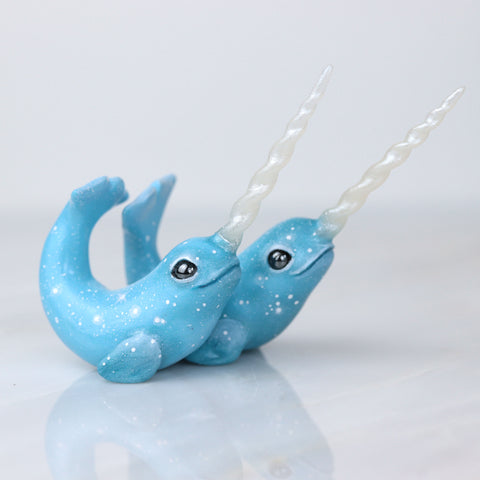 Blue Narwhal Figurine