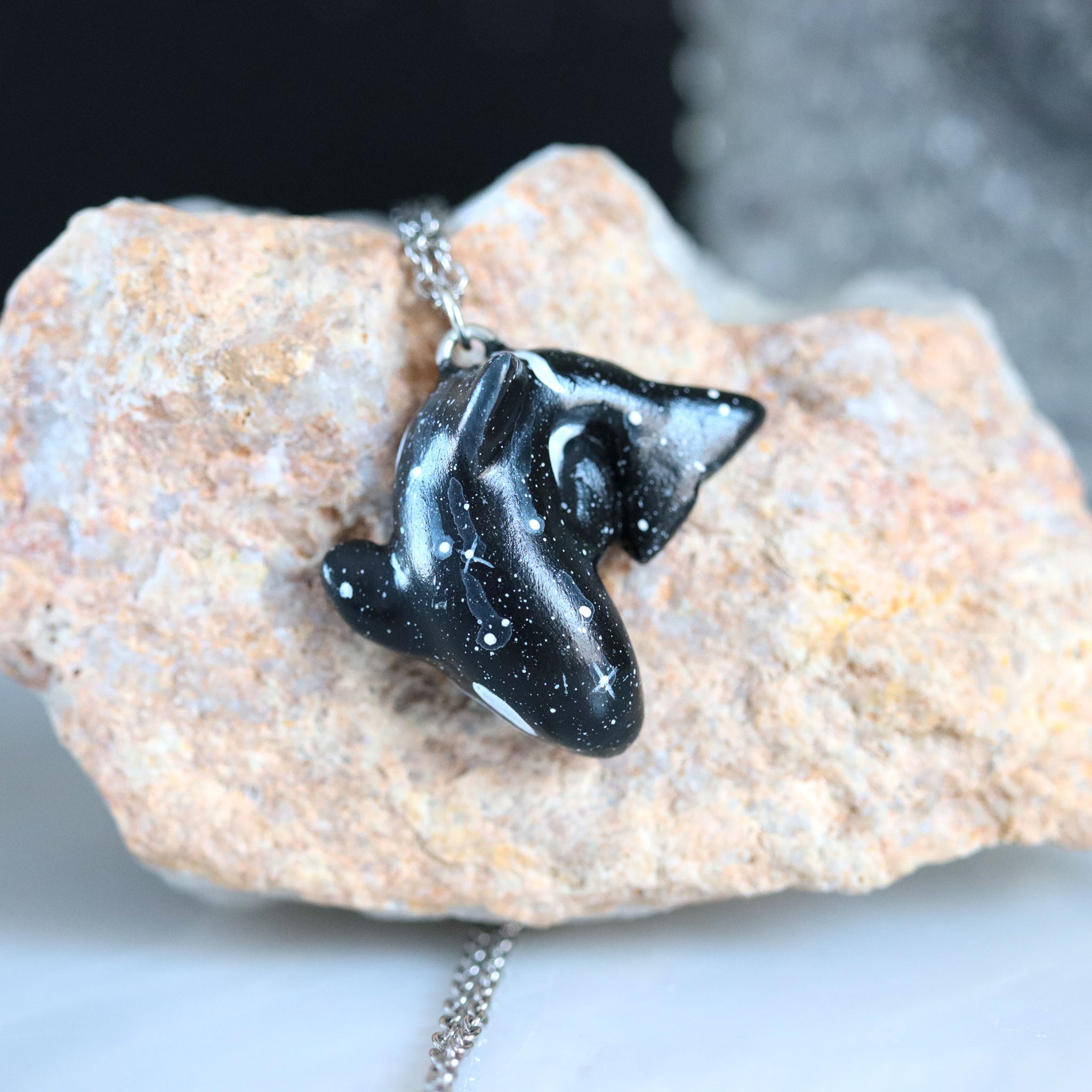 Orca Necklace - Hanging position 2