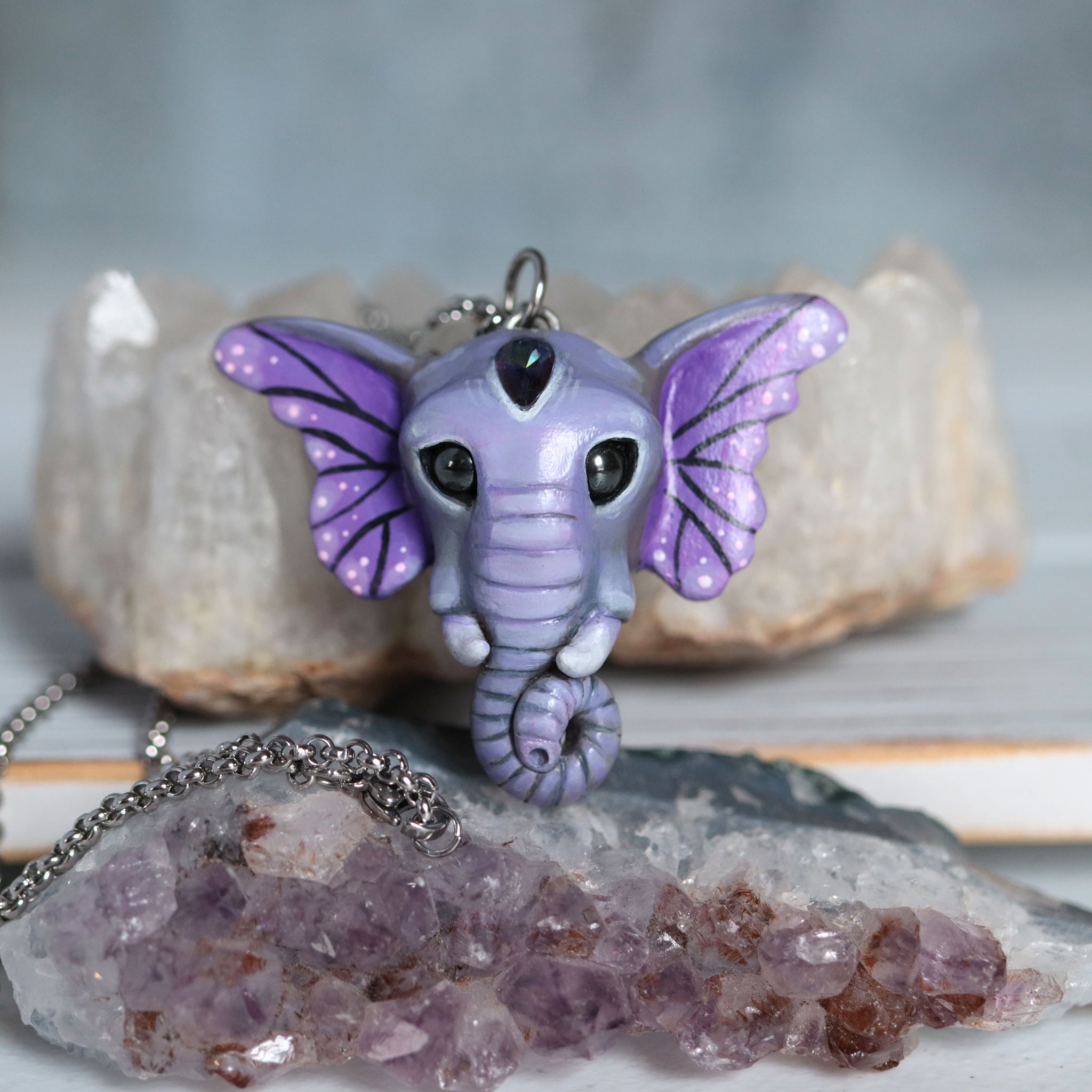 Mystic Quartz Butterfant Necklace