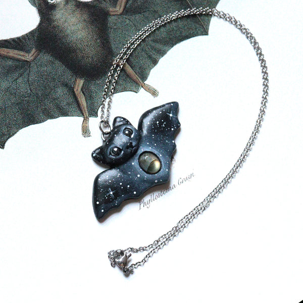 Labradorite Bat Necklace