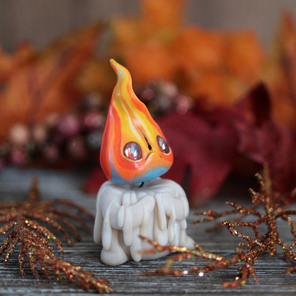 Grumpy Candle Sprite Figurine