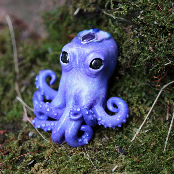 Blue Amethyst Octopus Figurine