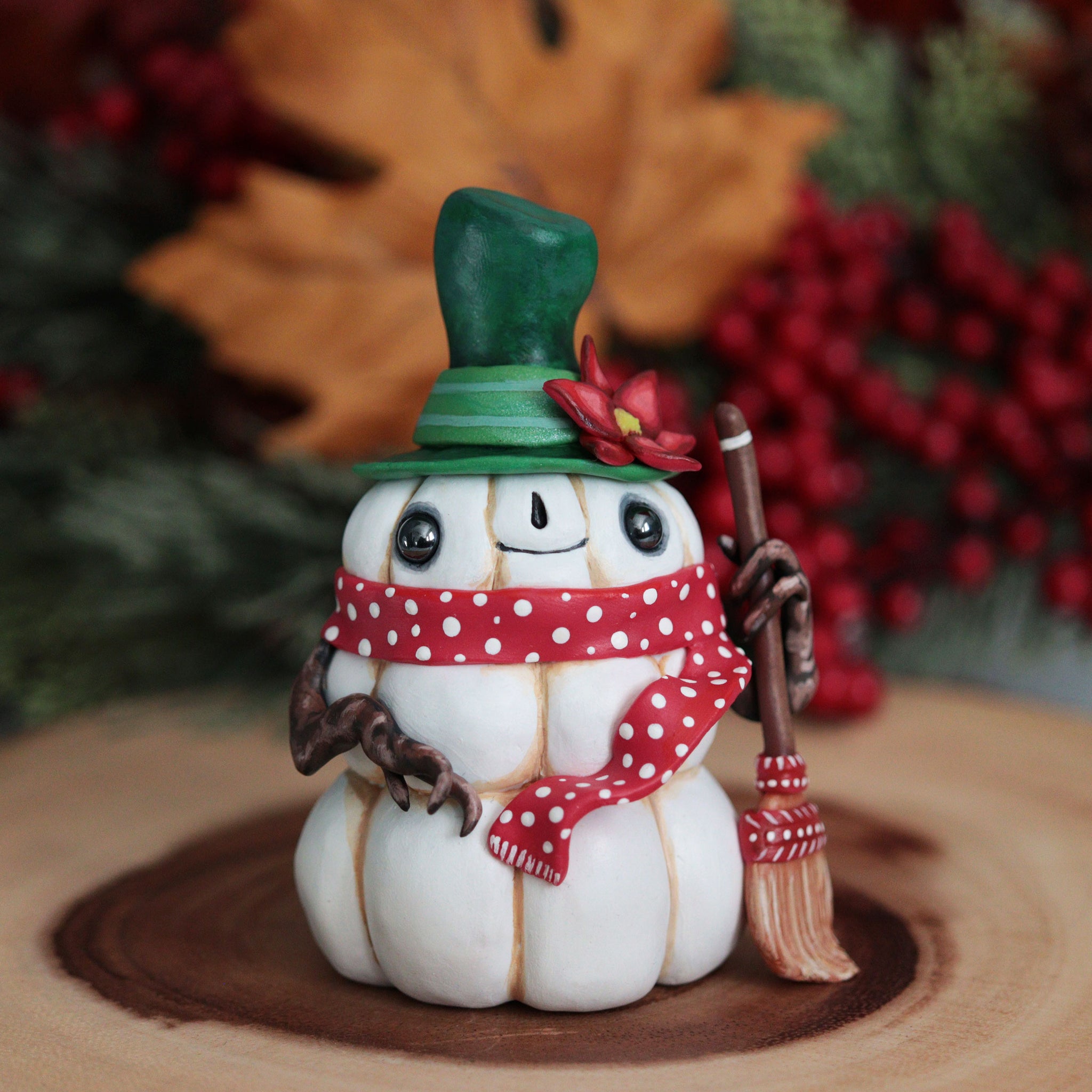 Mr. Pumpkins Snowman Figurine