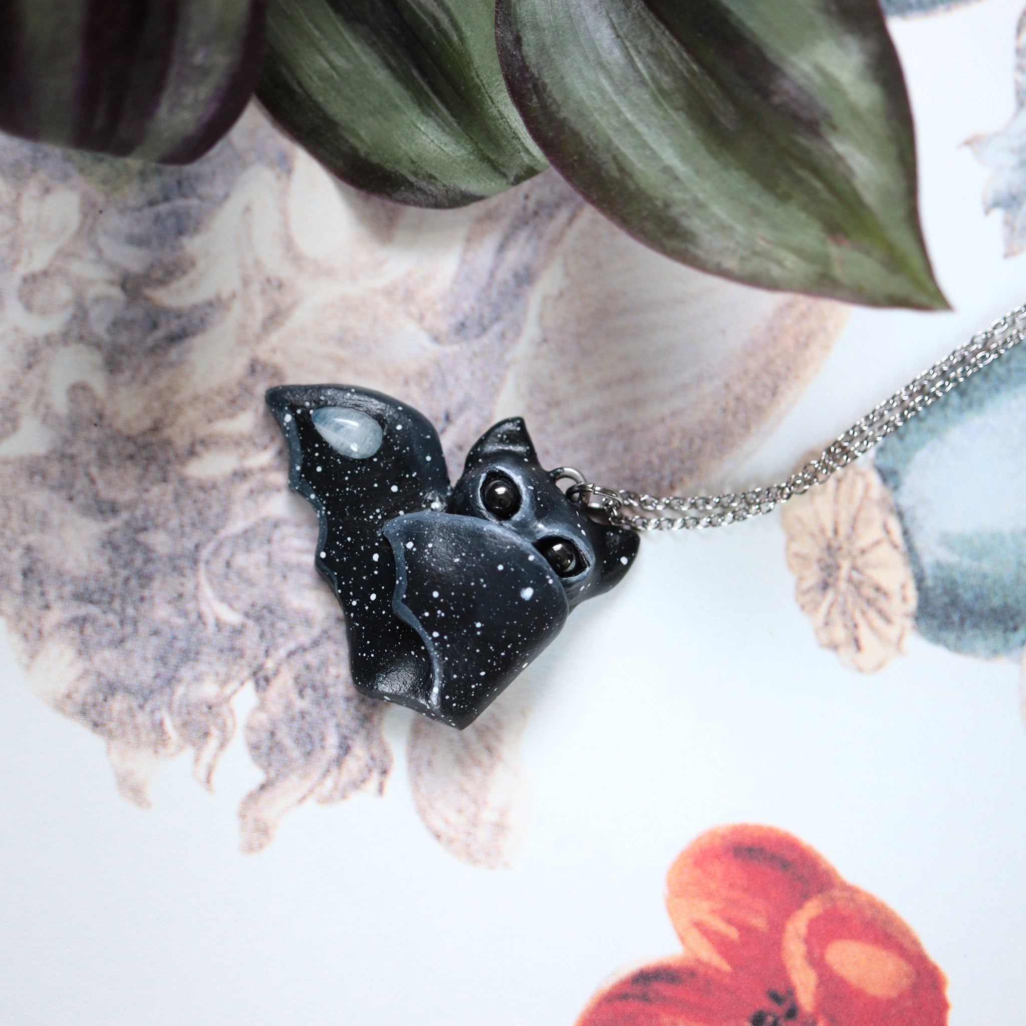 Preorder Bat Necklace Wing Folded