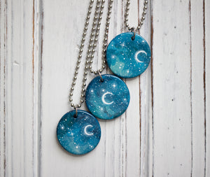 Starry Sky Moon Necklace
