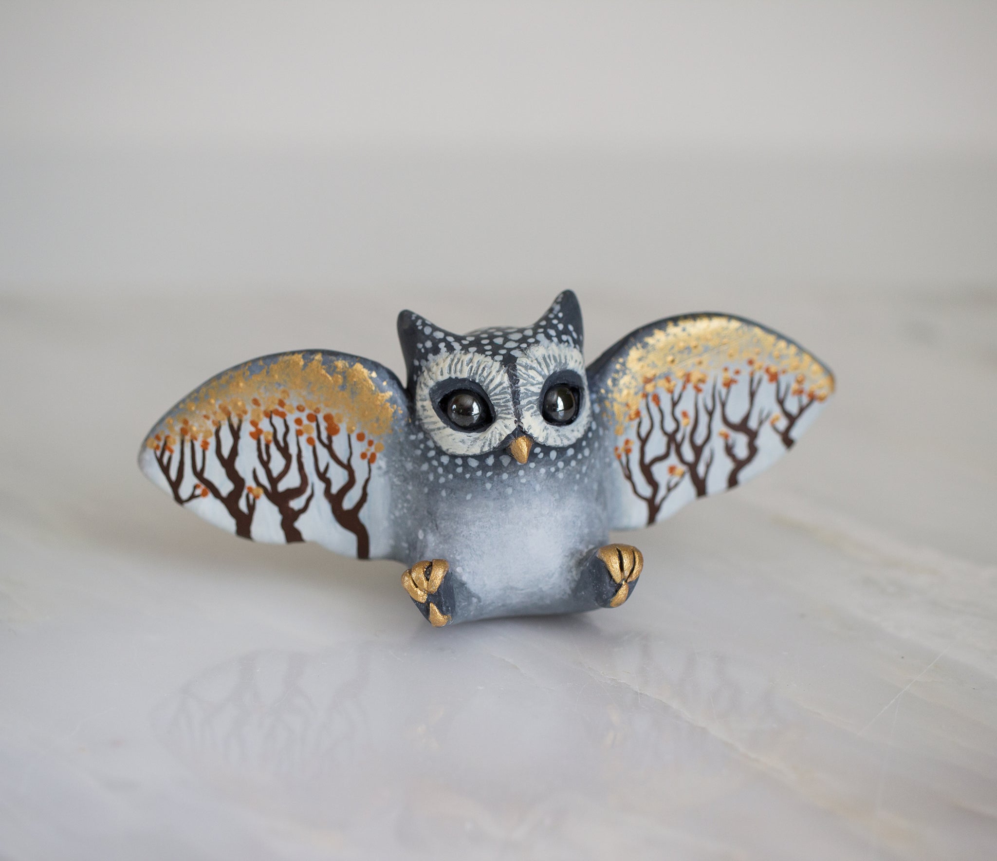 Autumn Owl Figurine