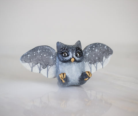 Starry Trees Owl Figurine