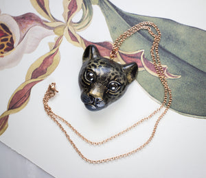 Spotted Gold Panther Necklace