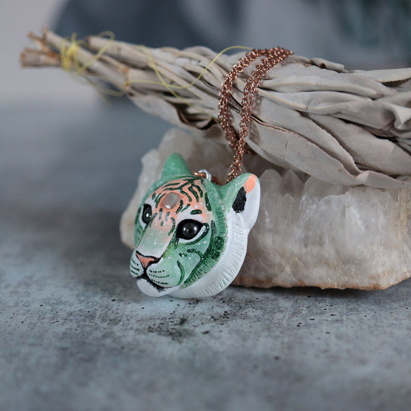 Square Opal Tiger Necklace