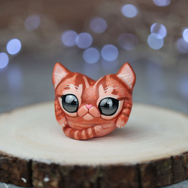 Orange Tabby Preorder Heart Cat Figurine