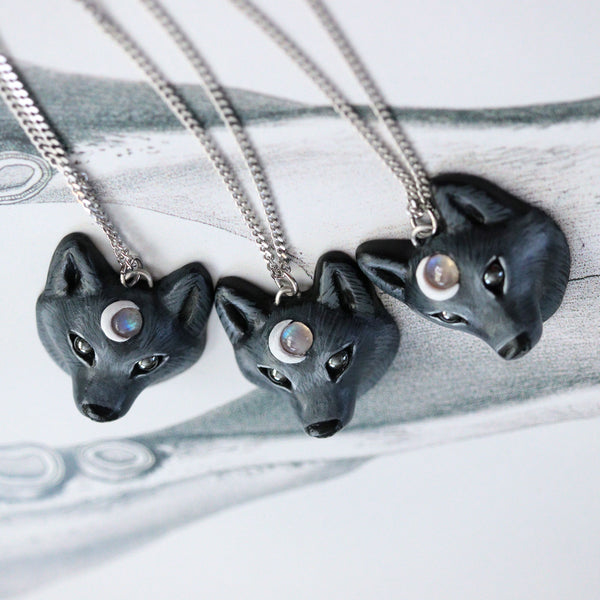 Black Wolf Necklace