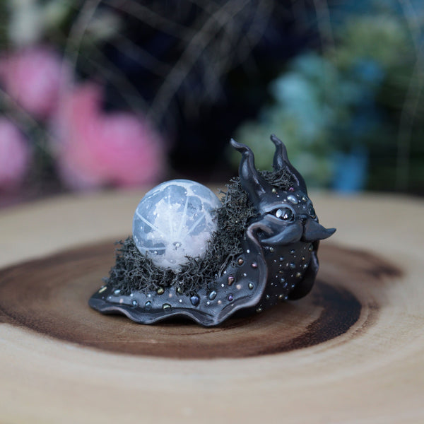 Black Moon Snail Figurine