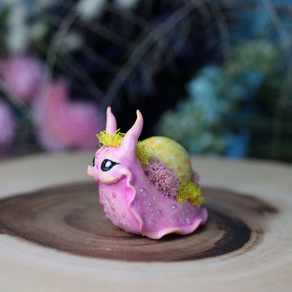 Pink Moon Snail Figurine