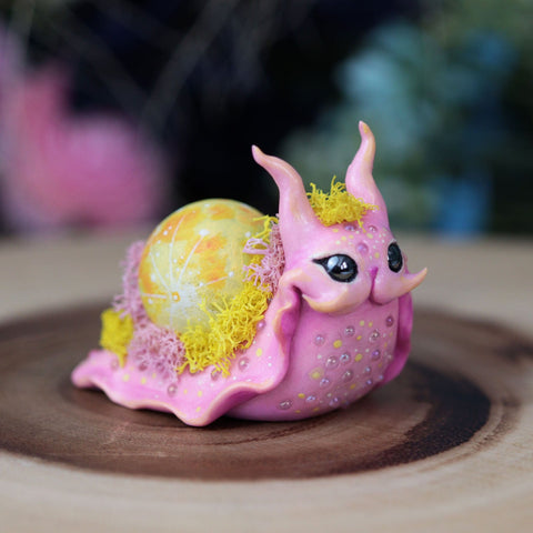 Pink Moon Snail Figurine