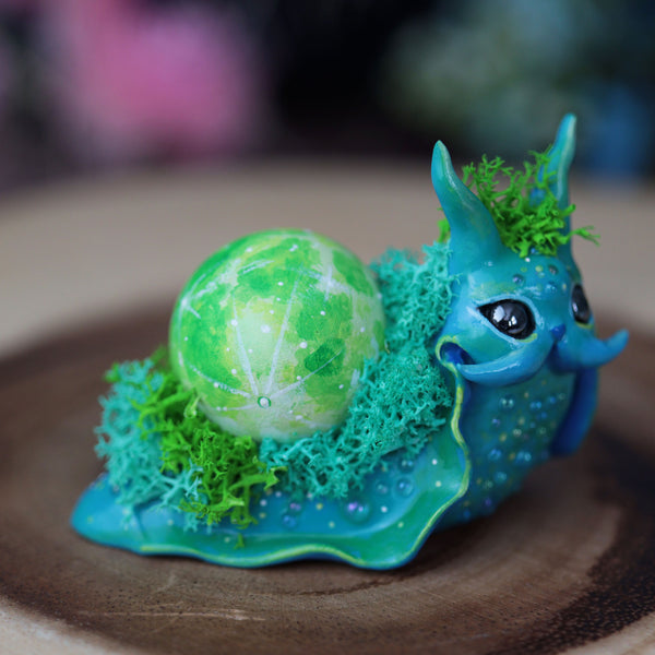 Turquoise Moon Snail Figurine