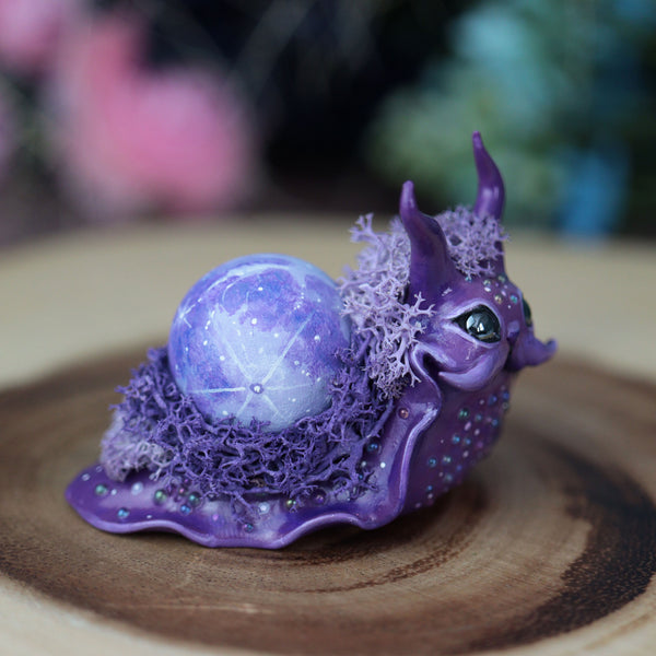 Dark Purple Moon Snail Figurine