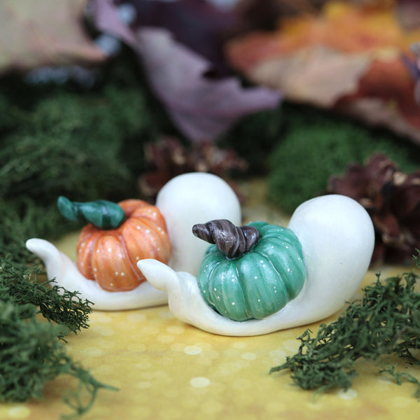 Green Spooky Snail Figurine