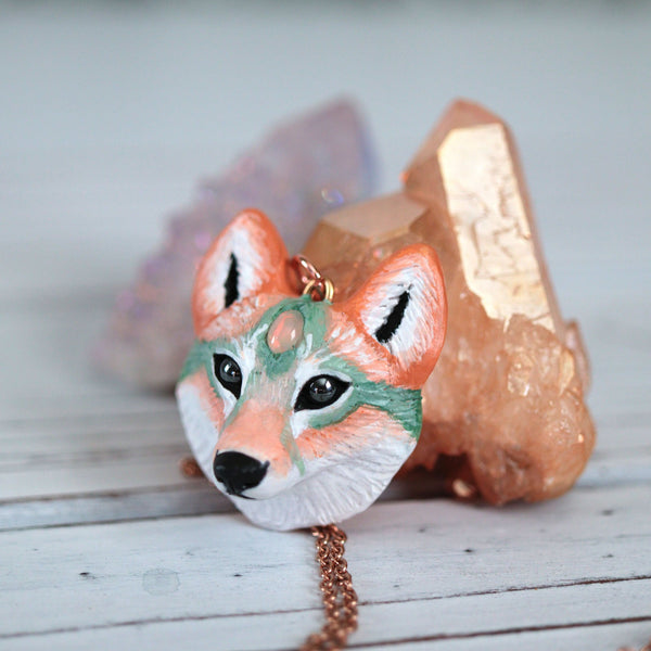 Opal Fox Necklace