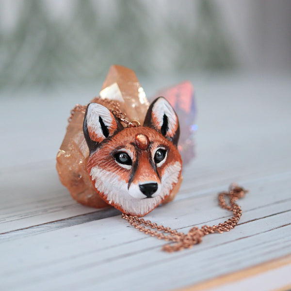 Sunstone Fox Necklace 1