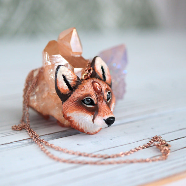 Sunstone Fox Necklace 2