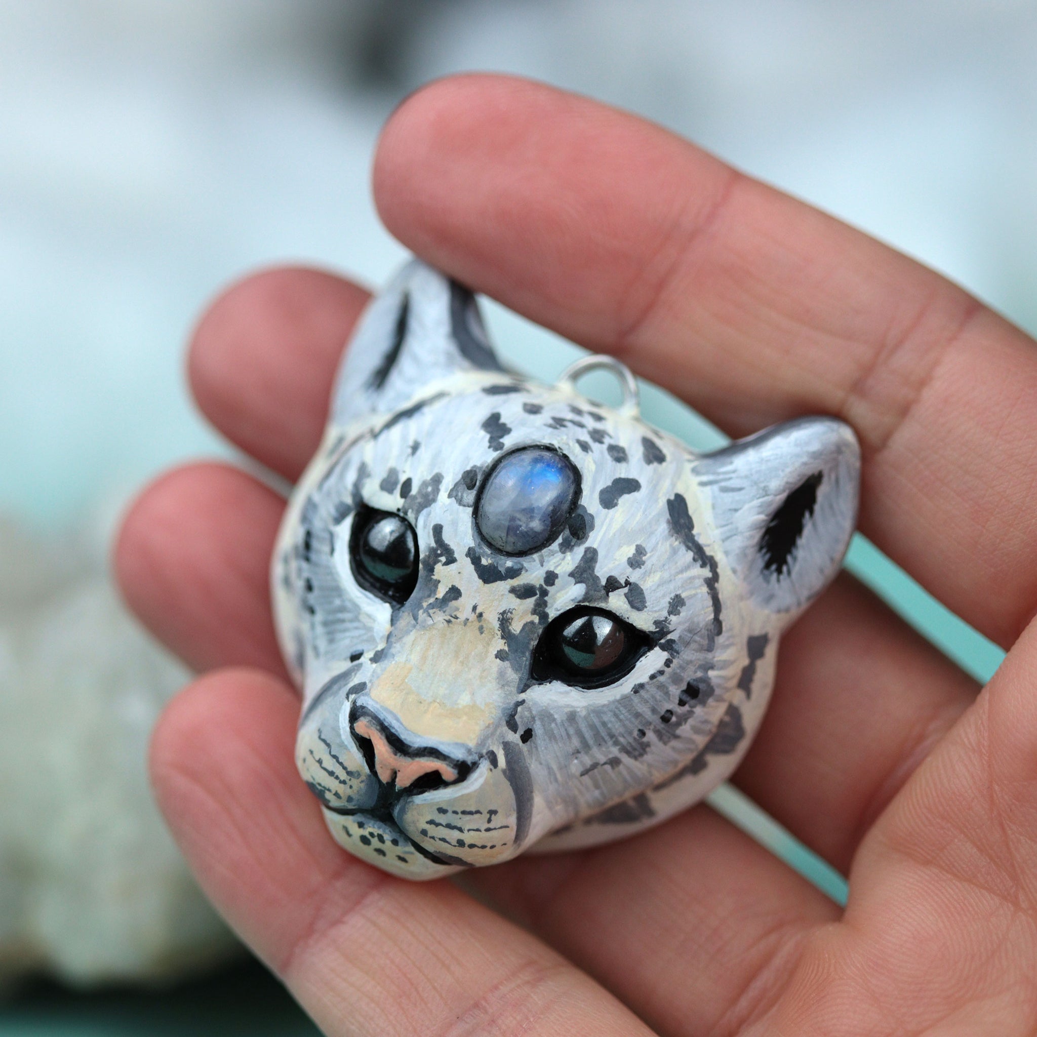 Reserved Snow Leopard Necklace