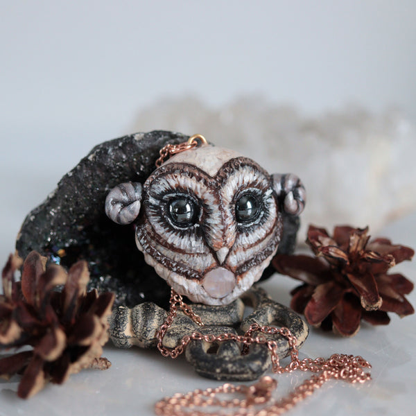 Ram Owl Necklace