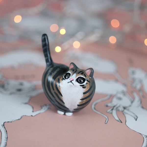 Tabby Heart Kitty Figurine