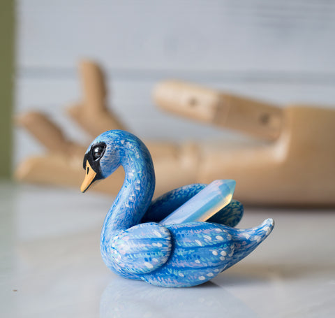 Blue Swan Figurine