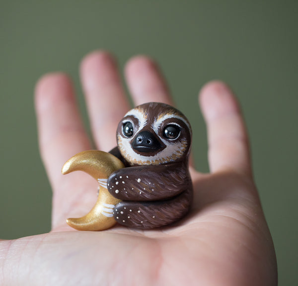 Moon Sloth Figurine