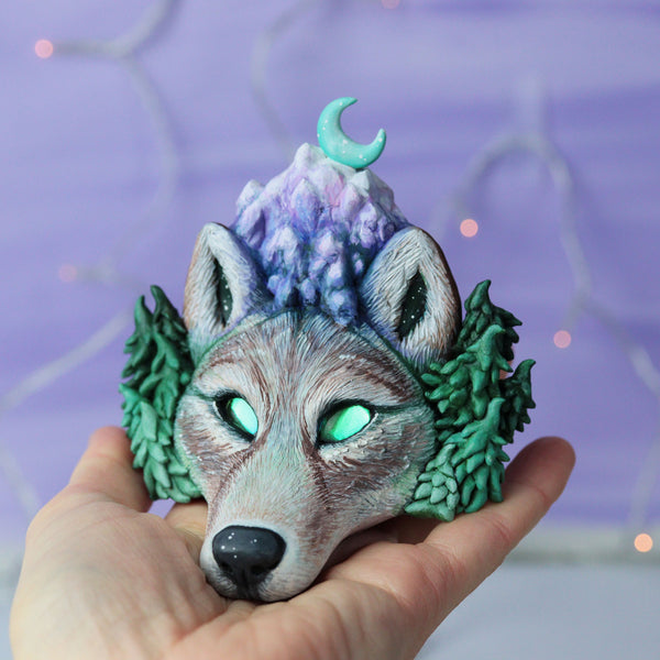 RESERVED - Moonlight Majesty Wolf Bust