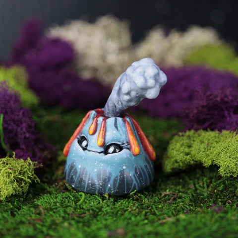 Blue Volcano Figurine