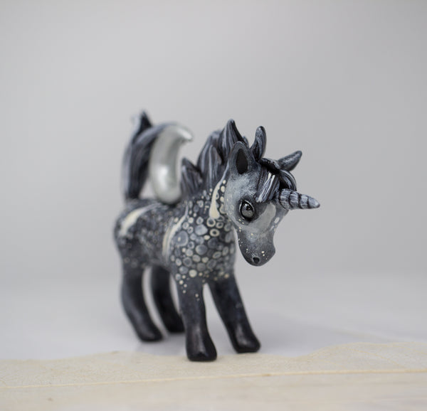 Silver Moon Unicorn Figurine