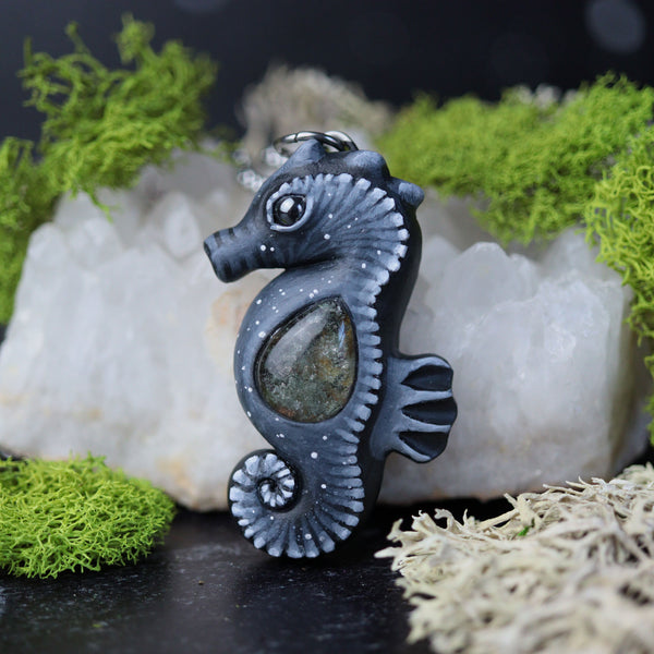 Garden Quartz Seahorse Necklace