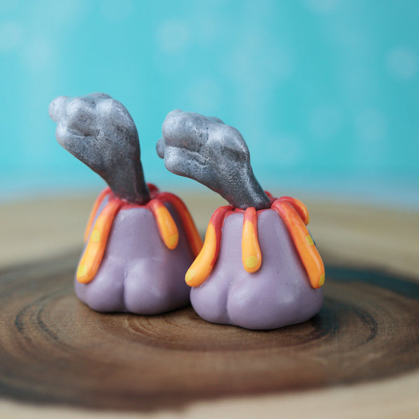 Purple Pocket Volcano Figurine
