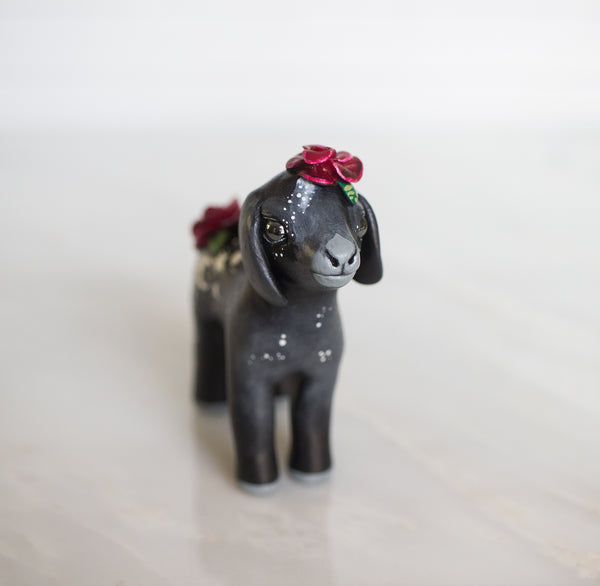 Black Goat Figurine