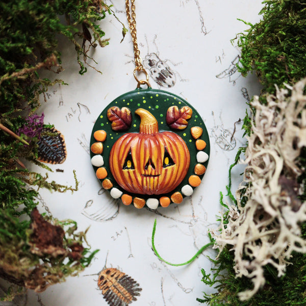 Autumn Smile Samhain Medallion Necklace