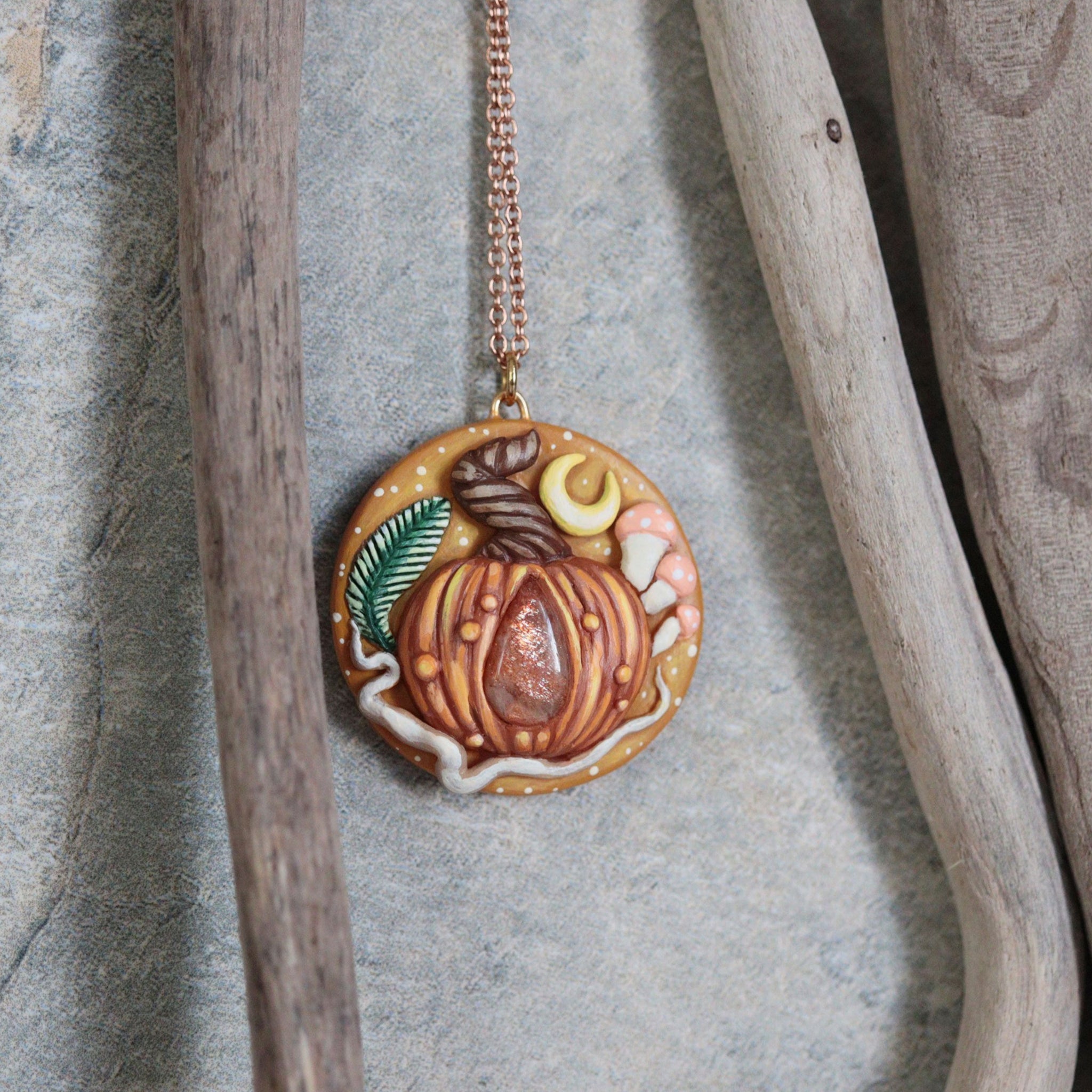 Sunstone Magic Medallion Necklace