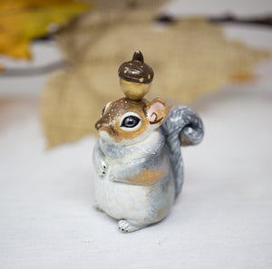 Gold and Silver Squirrel Figurine