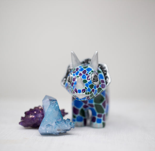 RESERVED Triceratops Figurine