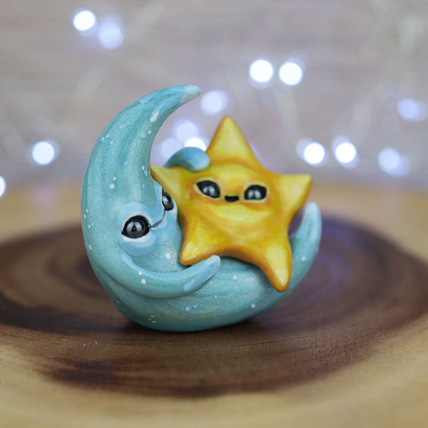 Crescent Moon and Star Figurine