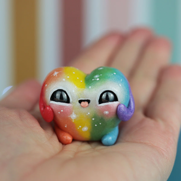 Rainbow Heart Figurine