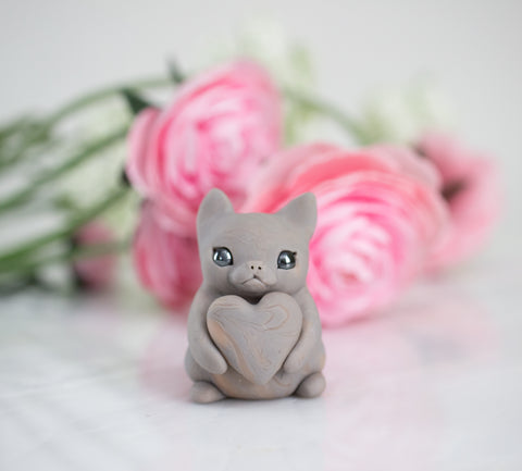 Custom Painted Cat Figurine