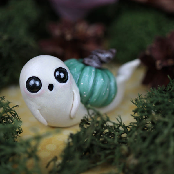 Green Spooky Snail Figurine